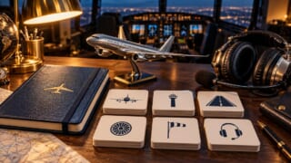 航空用語を効率よく覚える3つの方法を表現した航空学習用イラスト