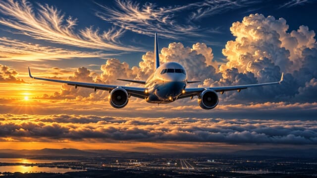 雲の形を空気の動きから考えるを表現した航空学習用イラスト