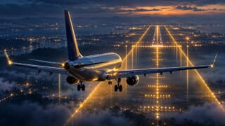 ILSの基本を表現した航空学習用イラスト