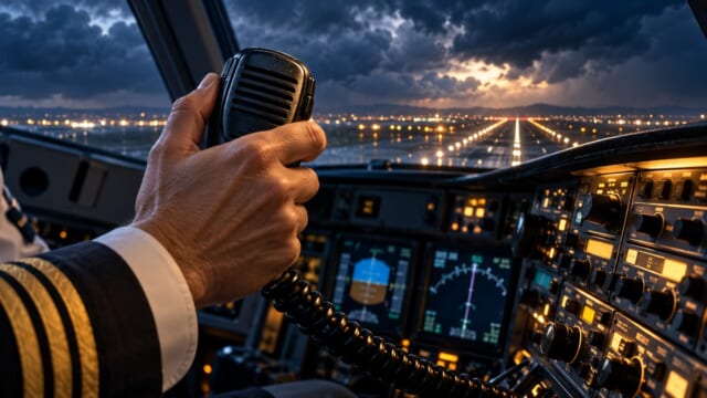 MAYDAY・PAN PANと緊急コードを表現した航空学習用イラスト