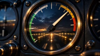 V速度と運用限界を表現した航空学習用イラスト
