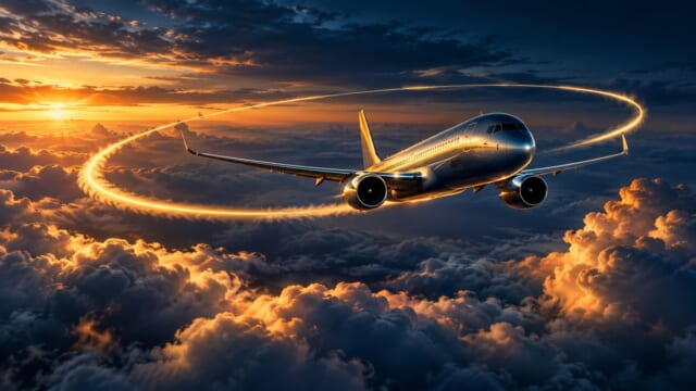 ホールディングの読み方を表現した航空学習用イラスト