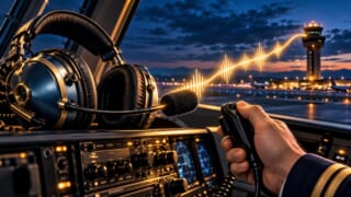 航空英語の数字・高度・方位の読み方を表現した航空学習用イラスト